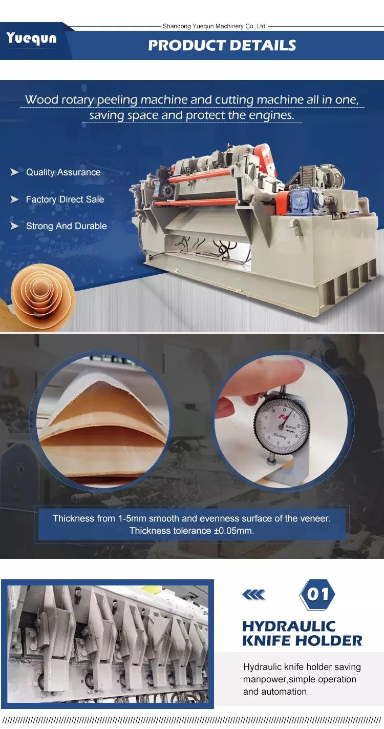 4 Feet Rotary Spindle Less High Speed Plywood Production Making Machine Cutter Wood Slicing Peeler Veneer Peeling Machine