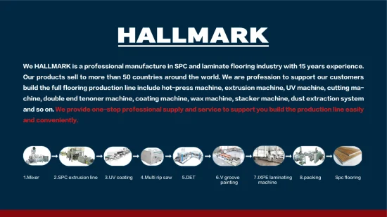 Hallmark einfach einzustellende hochwertige SPC-PVC-Platten-Produktionslinie, professioneller SPC-Bodenbelag-Extruder